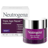 Neutrogena Triple Age Repair Night Cream, 1.7oz Jar, Anti - Aging Face Cream, Face Moisturizer For Women & Men, Hydrating Night Face Moisturizer for Even Skin Tone & Firming, Vitamin C - Showlu Well Nation Store